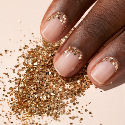Rose Gold glitter & Glazed duo - Дуо Розово злато брокат и гланцова пудра