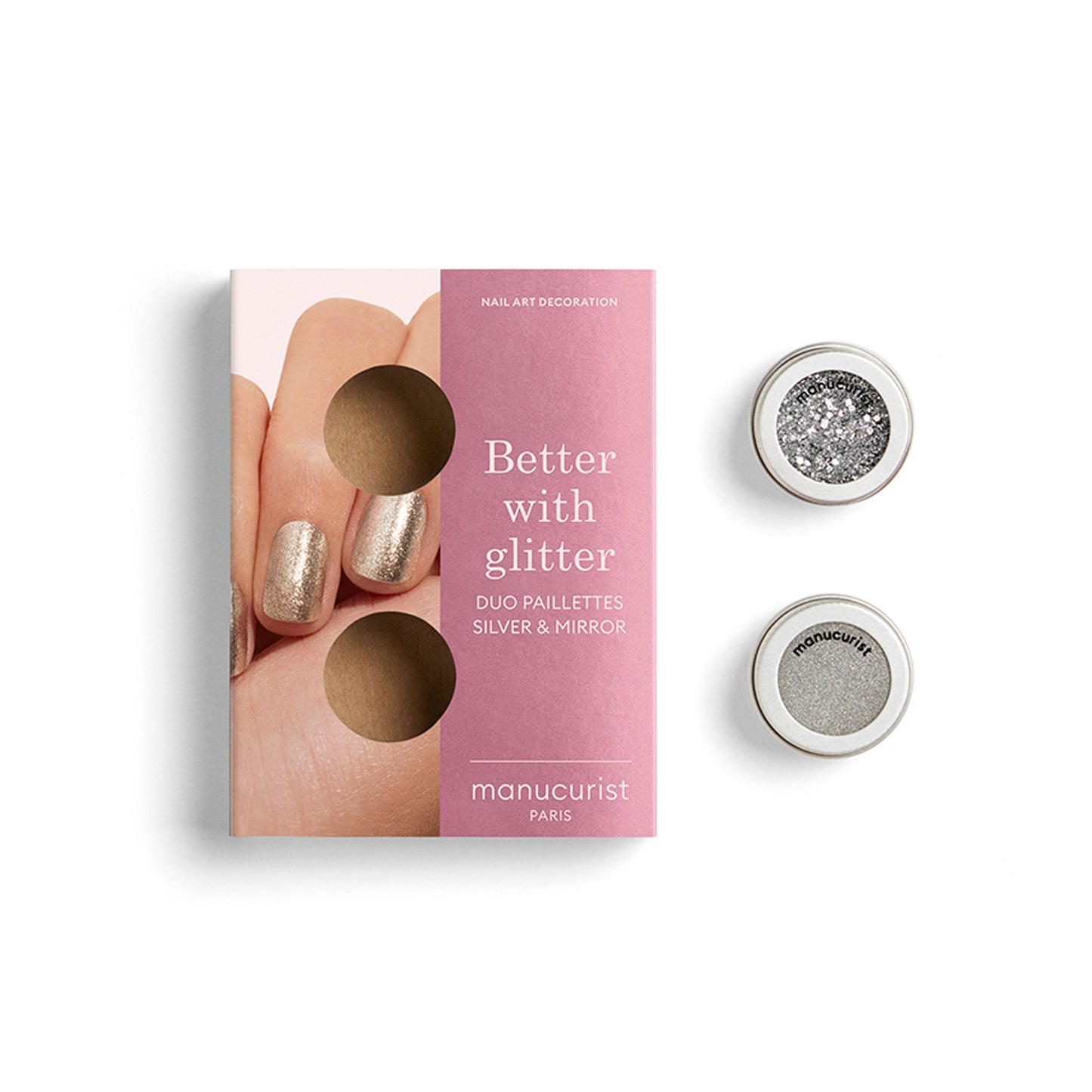 Silver Glitters & Mirror Duo - Дуо Сребърен брокат и огледална пудра