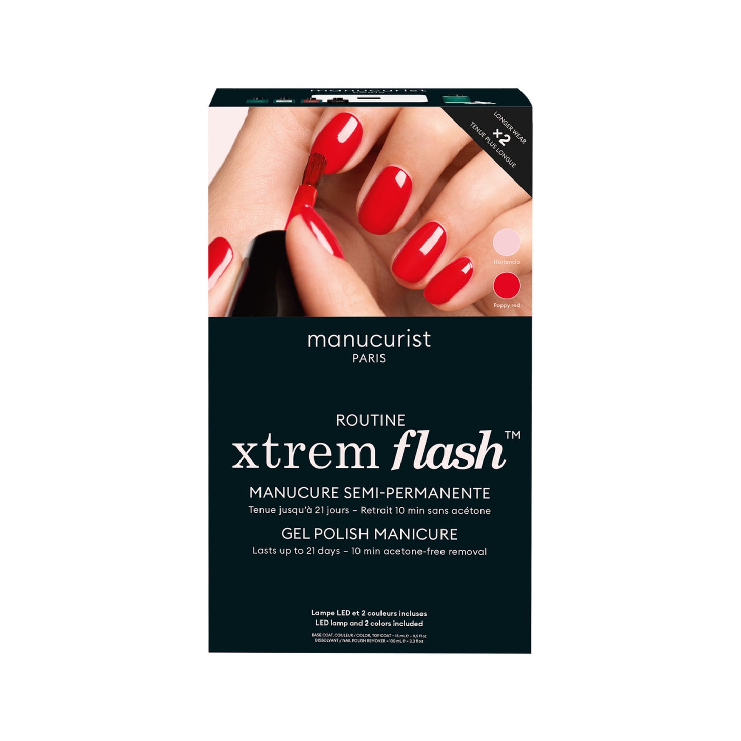 Xtrem Flash™ Kit Set: Hortencia & Poppy Red - Kомплект Xtrem гел лак: Хортензия и Червен мак