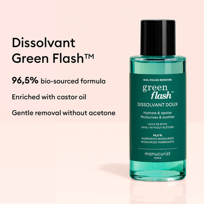 Green Flash Gentle Polish Remover - Лакочистител за гел и традиционен лак